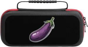 Eggplants Portable Protective Shell Compatible with Switch Case Hard Travel Tote Bag with 20 Game Cartridges
