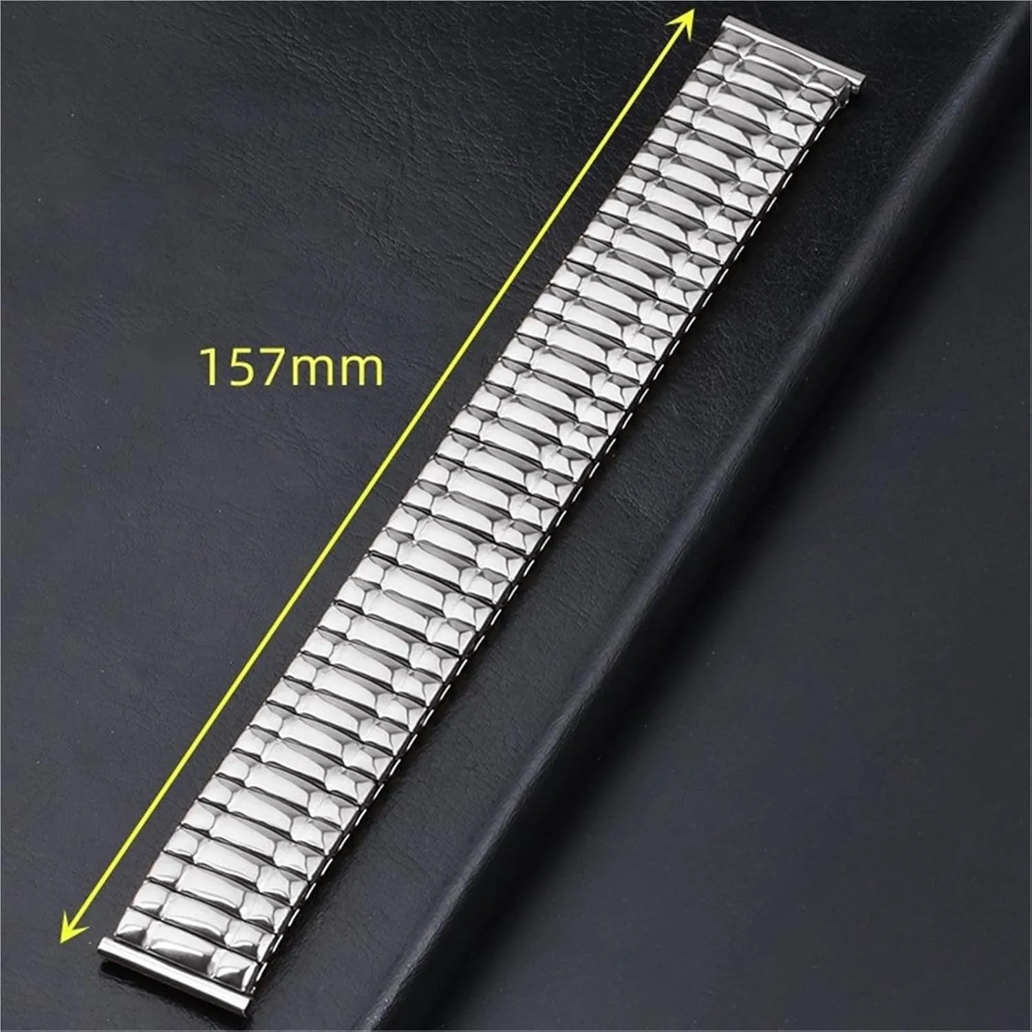 Elastic Stainless Steel Strap Metal Elastic Stretch Elastic Strap 18mm20mm Men's Women's Wristband Compatible Smart Watch Quartz Watch