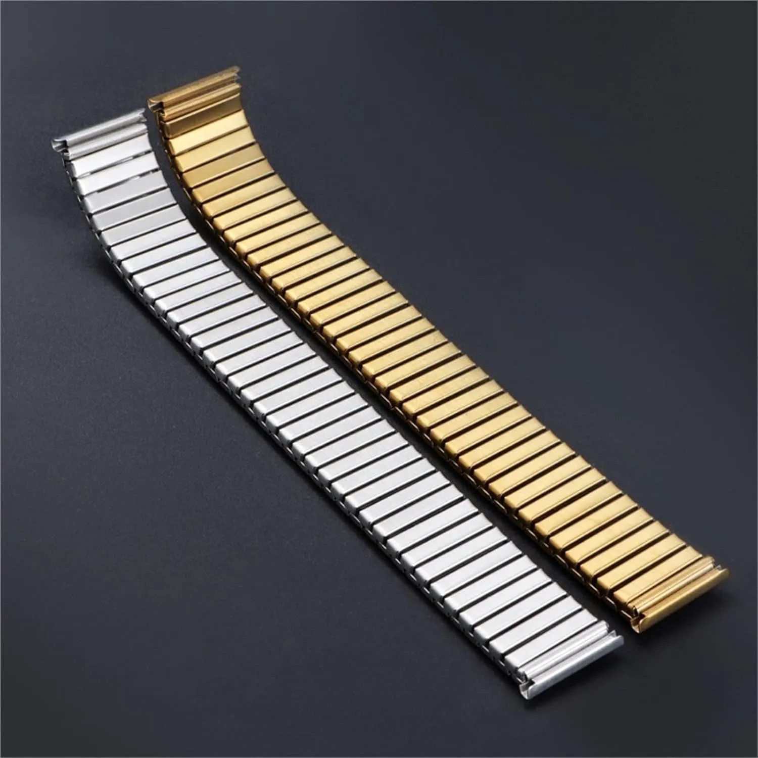 Elastic Stainless Steel Strap Metal Elastic Stretch Elastic Strap 18mm20mm Men's Women's Wristband Compatible Smart Watch Quartz Watch