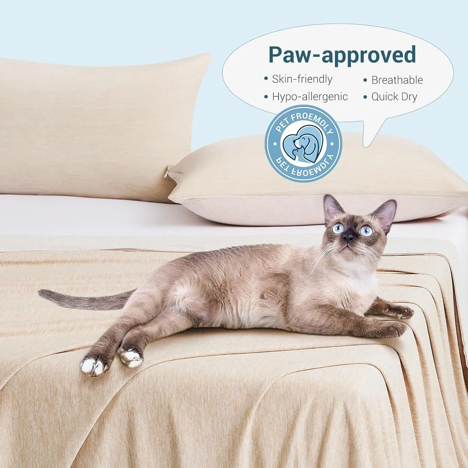 Elegear Revolutionary Cooling Blanket Throw Absorbs Heat to Keep Body Cool for Night Sweats, Arc-Chill 3.0 Cool Fiber Q-Max>0.5 for Hot Sleepers, Lightweight Summer Cold Blankets for Sleeping, Beige