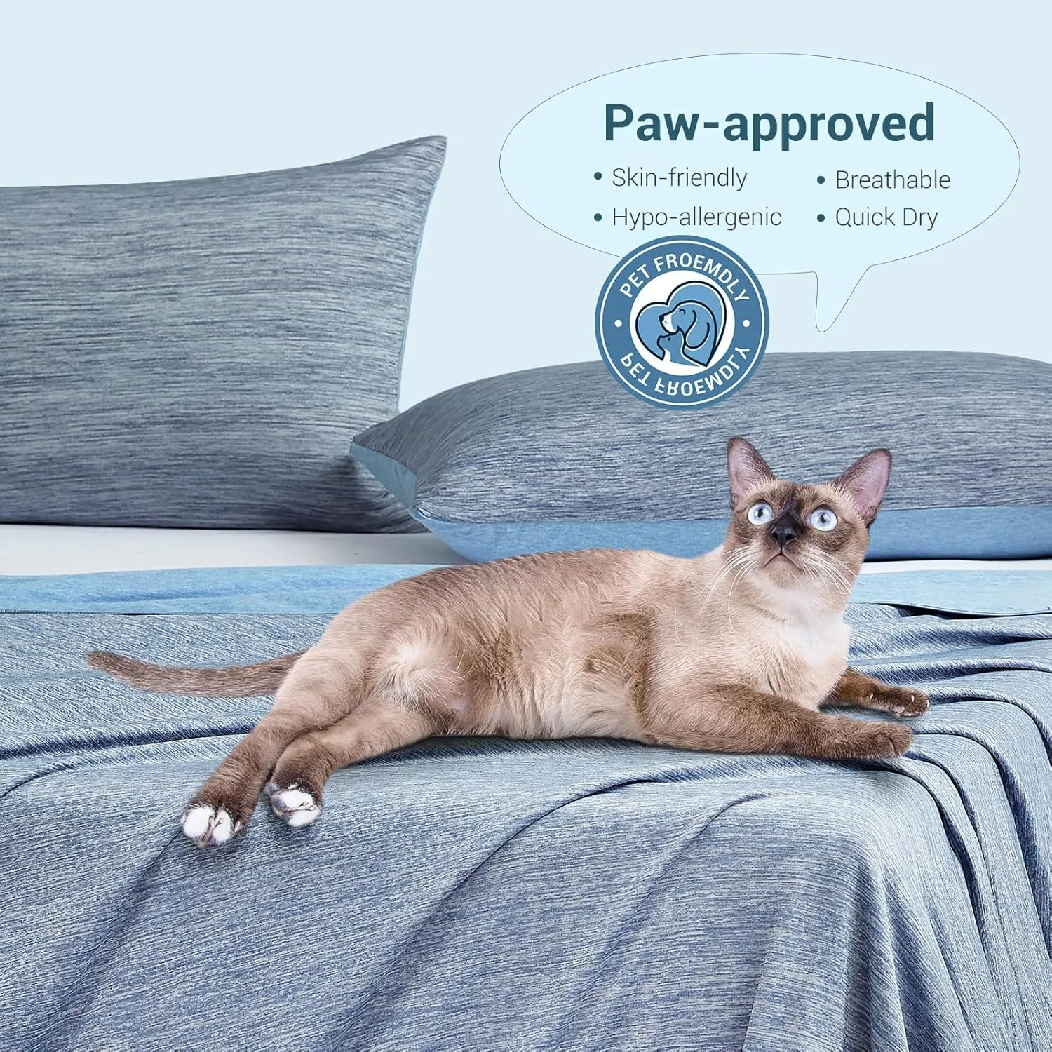 Elegear Revolutionary Cooling Blanket Throw Absorbs Heat to Keep Body Cool for Night Sweats, Arc-Chill 3.0 Cool Fiber Q-Max>0.5 for Hot Sleepers, Lightweight Summer Cold Blankets for Sleeping, Blue