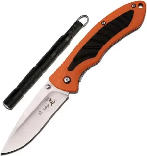 Elk Ridge Pocket Knife and Fire Starter Key Chain Survival Set