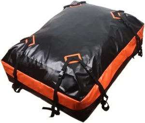[Ellnis]【Waterproof Roof C Bag】 15" Car Roof Stora Bag with Adjustable STS & UV ion - HVY Du 600D PVC Mesh for SUVs/Cam - S Travel enti (6-Stitch Sm)