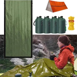 Emergency Sleeping Bag, Emergency Sleeping Bags for Survival 6 Pack, Survival Sleeping Bags Pocket Size Thermal Life Tent Survival Gear Supplies