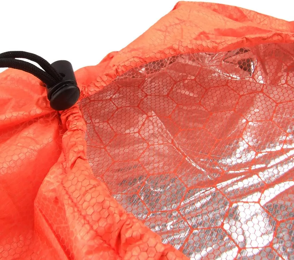 Emergency Sleeping Bag, Ultra Lightweight Waterproof Thermal Bivy Sack Cover Portable Emergency Blanket Shelter Survival Kit for Hiking Outdoor Camping