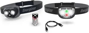 Energizer LED Headlamp Pro360, Rugged IPX4 Water Resistant Head Light, Ultra Bright Headlamps & Rechargeable LED Headlamp Pro400, IPX4 Water Resistant, High-Powered Bright LED