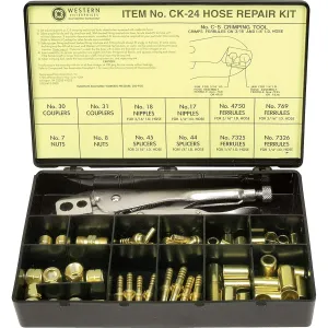Enterprises CK-24 Other Hose Repair Kits, Fittings/Crimping Tool/Full Color Label/Description Chart, 0.5 Length, B-Size