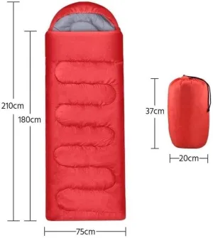Envelope Outdoor Camping Adult Sleeping Bag Portable Light Waterproof Travel Hiking Sleeping Bag with Cap