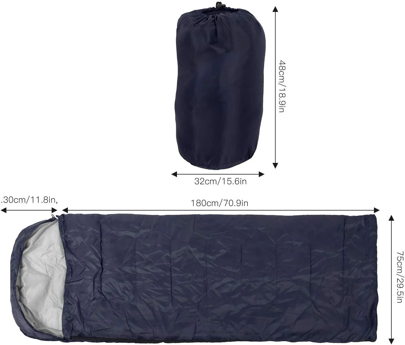 Envelope Sleeping Bag, Adult Outdoor Envelope Sleeping Bag, All Season Sleeping Bag with Hood, Waterproof Sleeping Bag for Camping, for Camping Hiking Backpacking