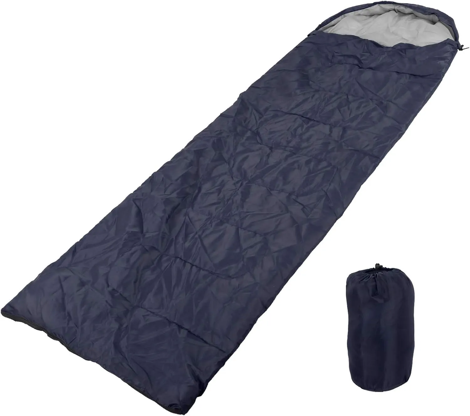 Envelope Sleeping Bag Adult Outdoor Sleep Bag Double End Zipper Lightweight Sleeping Bag Waterproof 3 Season Sleeping Bag for Camping Hiking Fishing(Navy Blue)