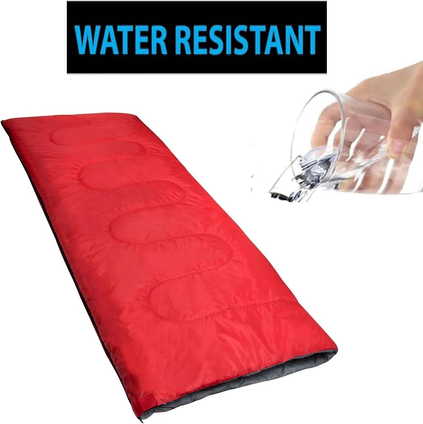Envelope Sleeping Bags 4 Seasons Warm or Cold Lightweight Indoor Outdoor Sleeping Bags for Adults, Backpacking, Camping