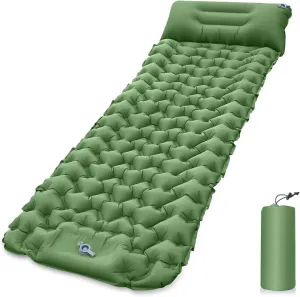 Ergocar Inflatable Sleeping Pad, Quick Inflation Outdoor Camping Air Mattress, Ultralight Inflatable Airbed, Portable & Folding Waterproof Camping Mattress for Backpacking, Hiking and Traveling