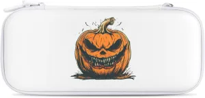 Evil Pumpkin King Halloween Hard Shell Travel Case with Rope 15 Game Card Pockets Compatible with Switch Protective