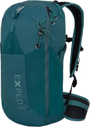 Exped Skyline 20 Liter Backpack - Lightweight Daypack Used for Hiking, Day Trips, and Travel, Hip Belt, Rain Cover, Storage and Bladder Compartment, Medium/Long, Cypress