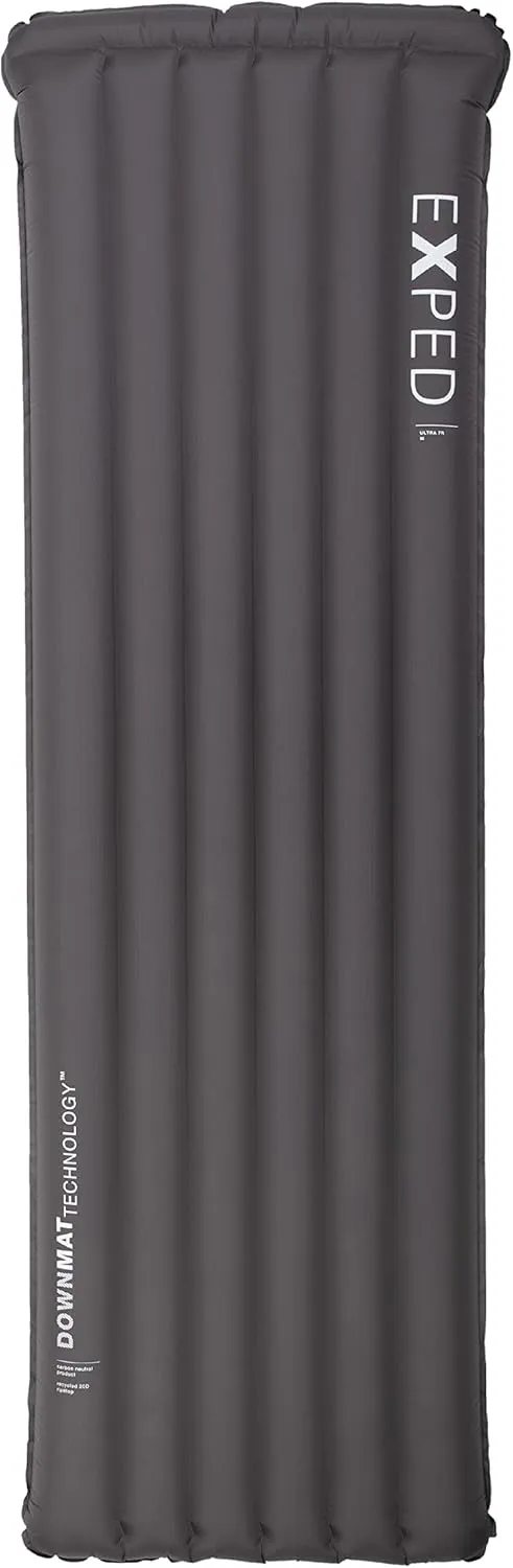 Exped Ultra Series: 1R, 3R, 5R, 7R Single & Duo - Lightweight Backpacking Mat - Packable and Comfortable - Sleeping Pad with Pumpbag for Self-Inflation
