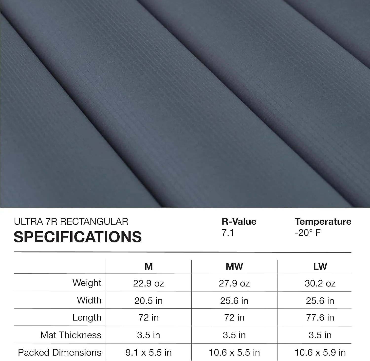 Exped Ultra Series: 1R, 3R, 5R, 7R Single & Duo - Lightweight Backpacking Mat - Packable and Comfortable - Sleeping Pad with Pumpbag for Self-Inflation