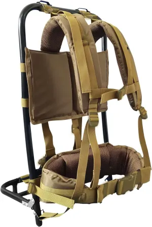 External Frame Hiking Backpacks,Pack Frames for Hunting,Aluminum Pack Frame,Frame Backpack Can Load 132Lbs,Portable Backpack Frame for Hiking,Travel,Mountaineering,Hunting,Khaki