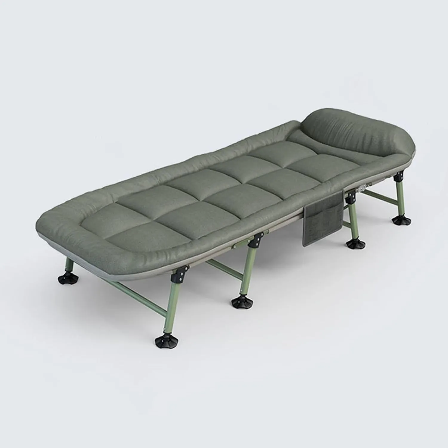 EYPKPL cots for Sleeping Folding Camping Cot 6 Adjustable Positions Cots for Camping with Cushion and Pillow Lounge Chair Load 440 Lbs Camping Bed Stretching Freely