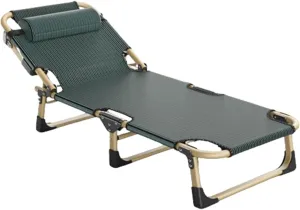 EYPKPL cots for Sleeping Portable Camping Cots 5 Position Adjustable Backrest Camping Cots for Adults with Pillow Load 330 Lbs Cots for Camping Stretching Freely