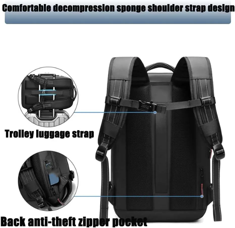 Ezyvac Backpack, Vacuum Seal Travel, Easyvacpac Backpack, 60L Expandable Vaccage Bag Water Resistant (Gray, 19.3 * 12.6 * 6 in)