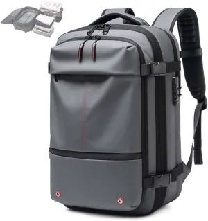 Ezyvac Backpack, Vacuum Seal Travel, Easyvacpac Backpack, 60L Expandable Vaccage Bag Water Resistant (Gray, 19.3 * 12.6 * 6 in)