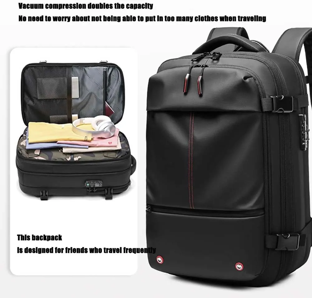 Ezyvac Backpack, Vacuum Seal Travel, Easyvacpac Backpack, 60L Expandable Vaccage Bag Water Resistant (Gray, 19.3 * 12.6 * 6 in)