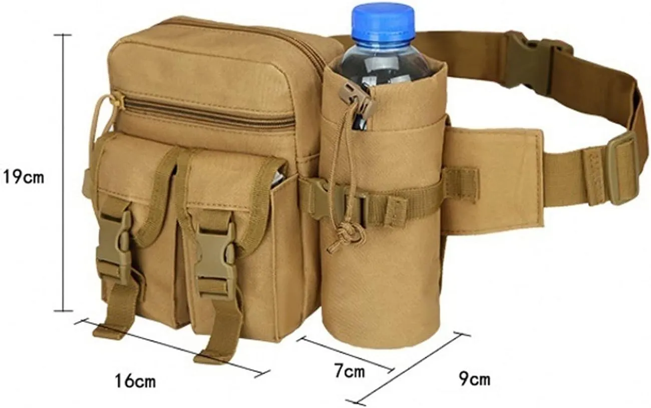 Fanny Pack Military Tactical Waist Bag Fanny Pack EDC Water Bottle Pouch Men Waterproof Outdoor Sports Running Hunting Fishing Hiking Bags (3)