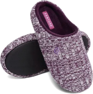 FANTURE nisex Men's Women's Memory Foam Slippers Comfort Cotton-Blend Closed Toe House Shoes Indoor Scuff-U419WMT029-2024-0606