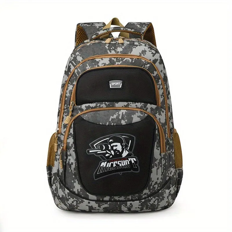 Fashion Camouflage Print Knapsack | Casual Large Capacity