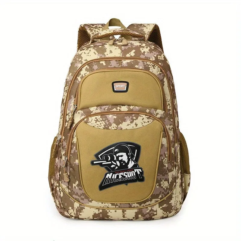 Fashion Camouflage Print Knapsack | Casual Large Capacity