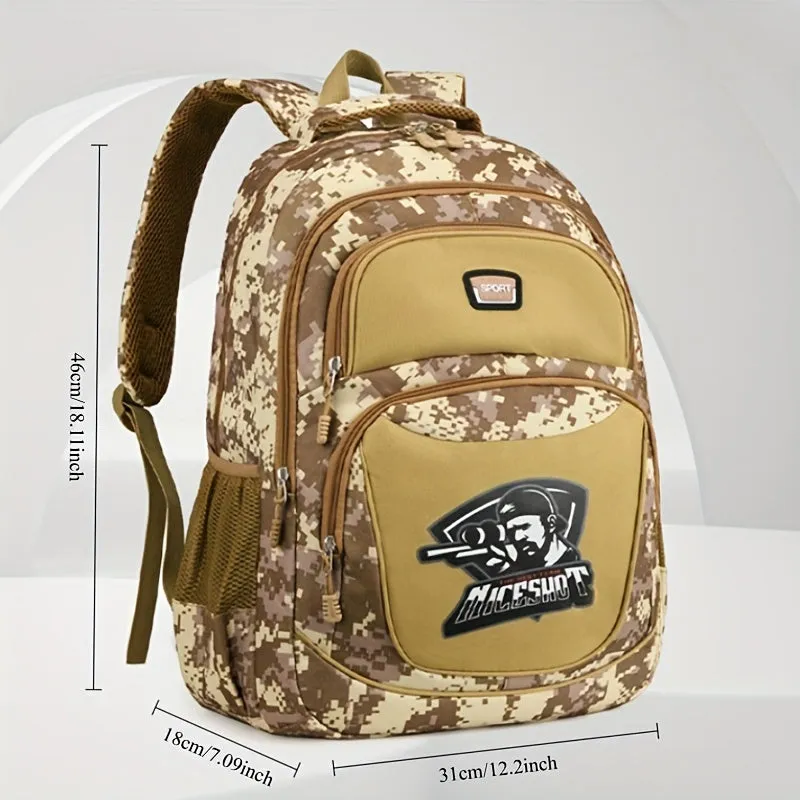 Fashion Camouflage Print Knapsack | Casual Large Capacity