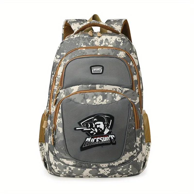 Fashion Camouflage Print Knapsack | Casual Large Capacity