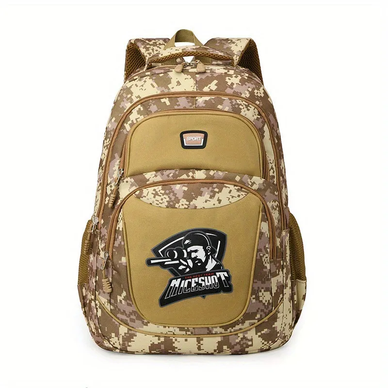 Fashion Camouflage Print Knapsack | Casual Large Capacity