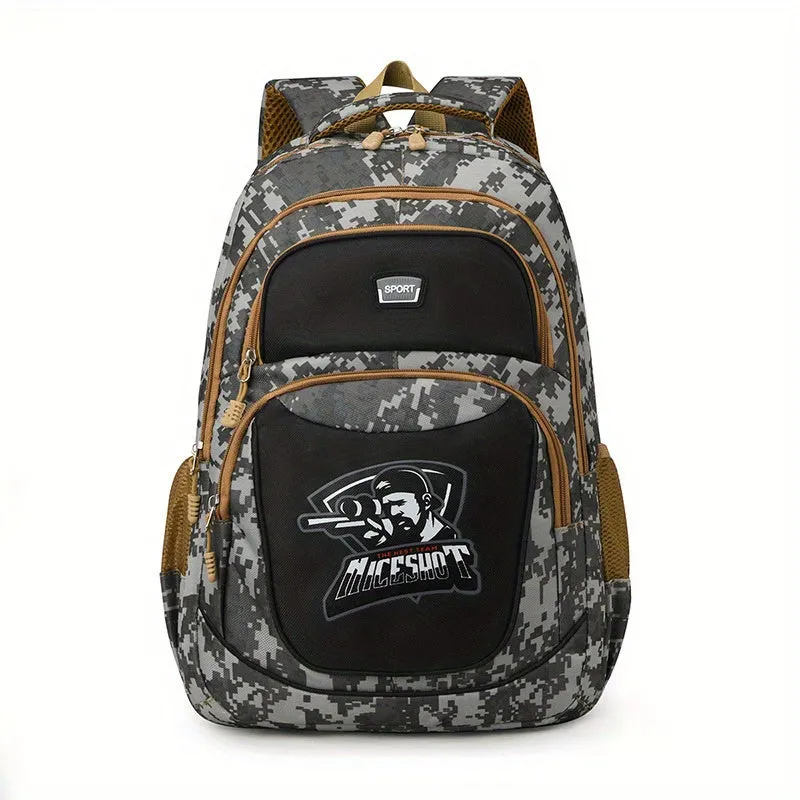 Fashion Camouflage Print Knapsack | Casual Large Capacity