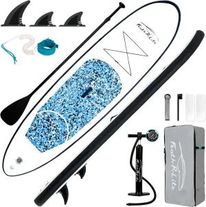 FEATH-R-LITE Inflatable Ultra-Light 10'×30''/10'6''×33'' Stand Up Paddle Board for All Skill Levels with Premium SUP Paddleboard Accessories,Non-Slip Comfort Deck for Youth & Adults