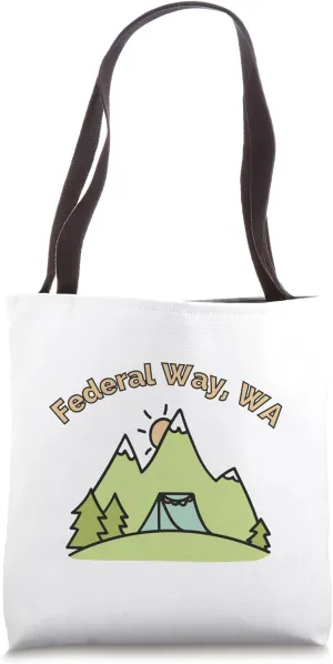 Federal Way WA Mountains Hiking Climbing Camping & Outdoors Tote Bag