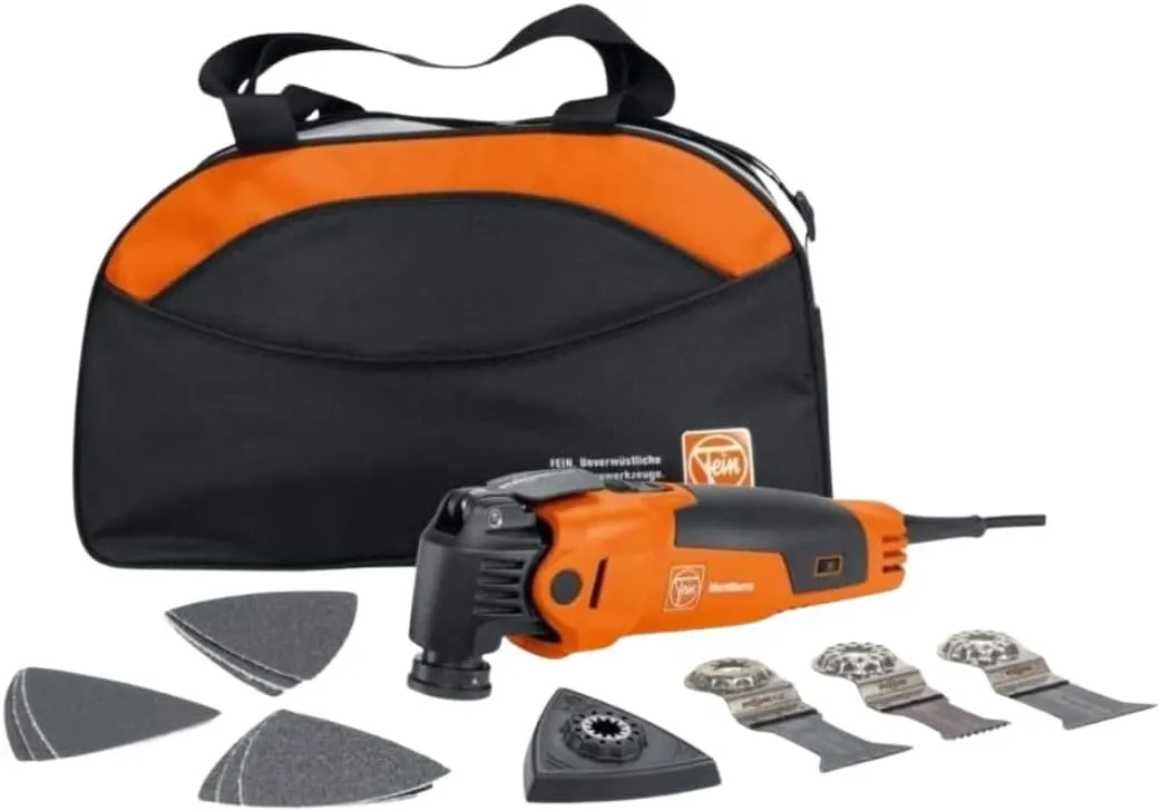 Fein MultiMaster MM 500 Start Oscillating Kit for Interior Construction and Renovation - 350W, Starlock Max Mount, QuickIn System, Lower Vibration, Constant Speed - 72295264090