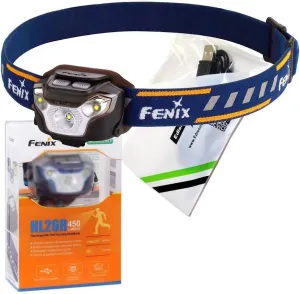 Fenix HL26R 450 Lumen USB rechargeable CREE LED running/jogging sweatband Headlamp with EdisonBright USB charging cable bundle (Black)