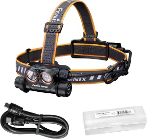 Fenix HM75R 1600 Lumen USB-C Rechargeable Headlamp, Battery Extender Pack Included for Extra Long Runtime, White and Red Beams, for Site Operation, Search and Rescue, Caving, Hiking