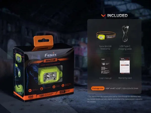 Fenix WH23R – 600 Lumen USB Rechargeable Work Headlight