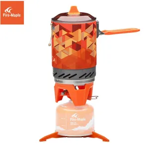 Fire Maple X2 Portable Camping Gas Stove with Heat Exchanger Pot for Outdoor Cooking
