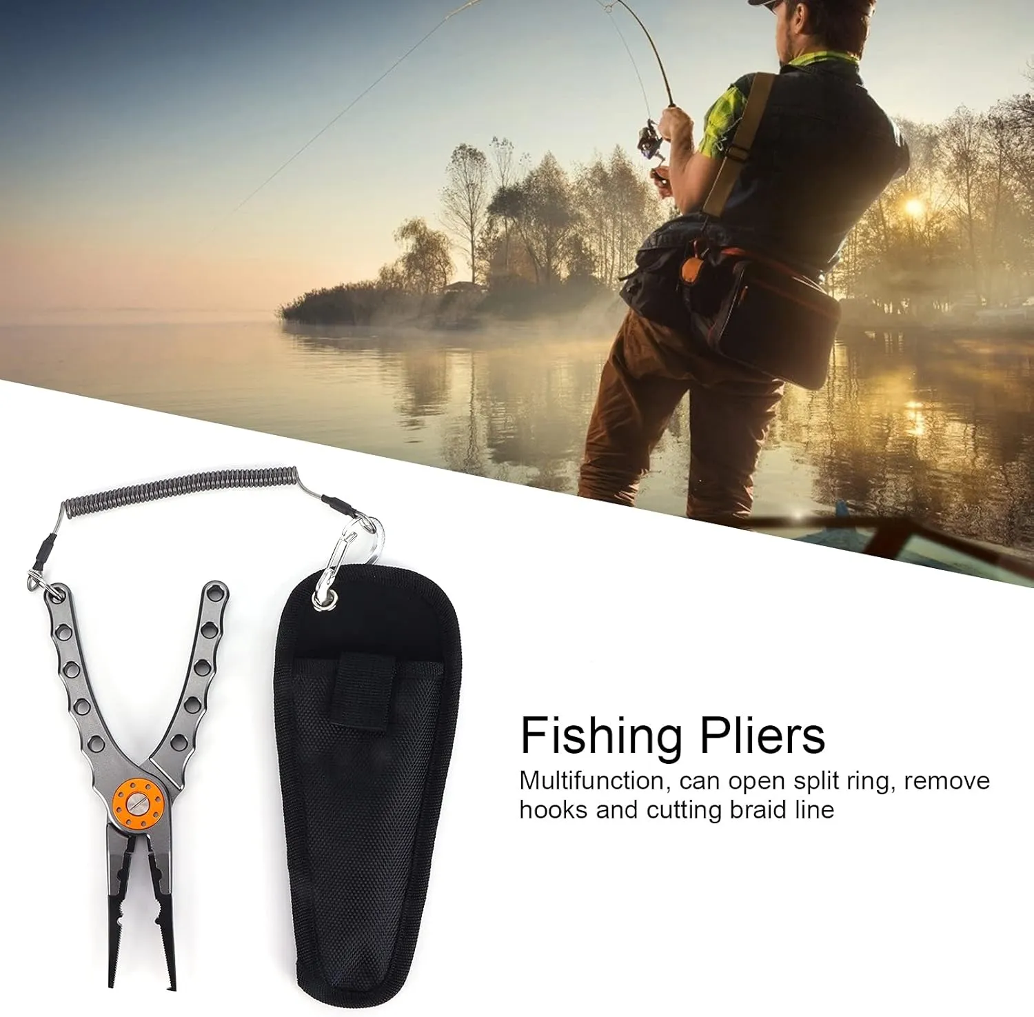 Fishing Lure Pliers Tongs Multifunction Aluminum Alloy Hook Remover Tool Equipment