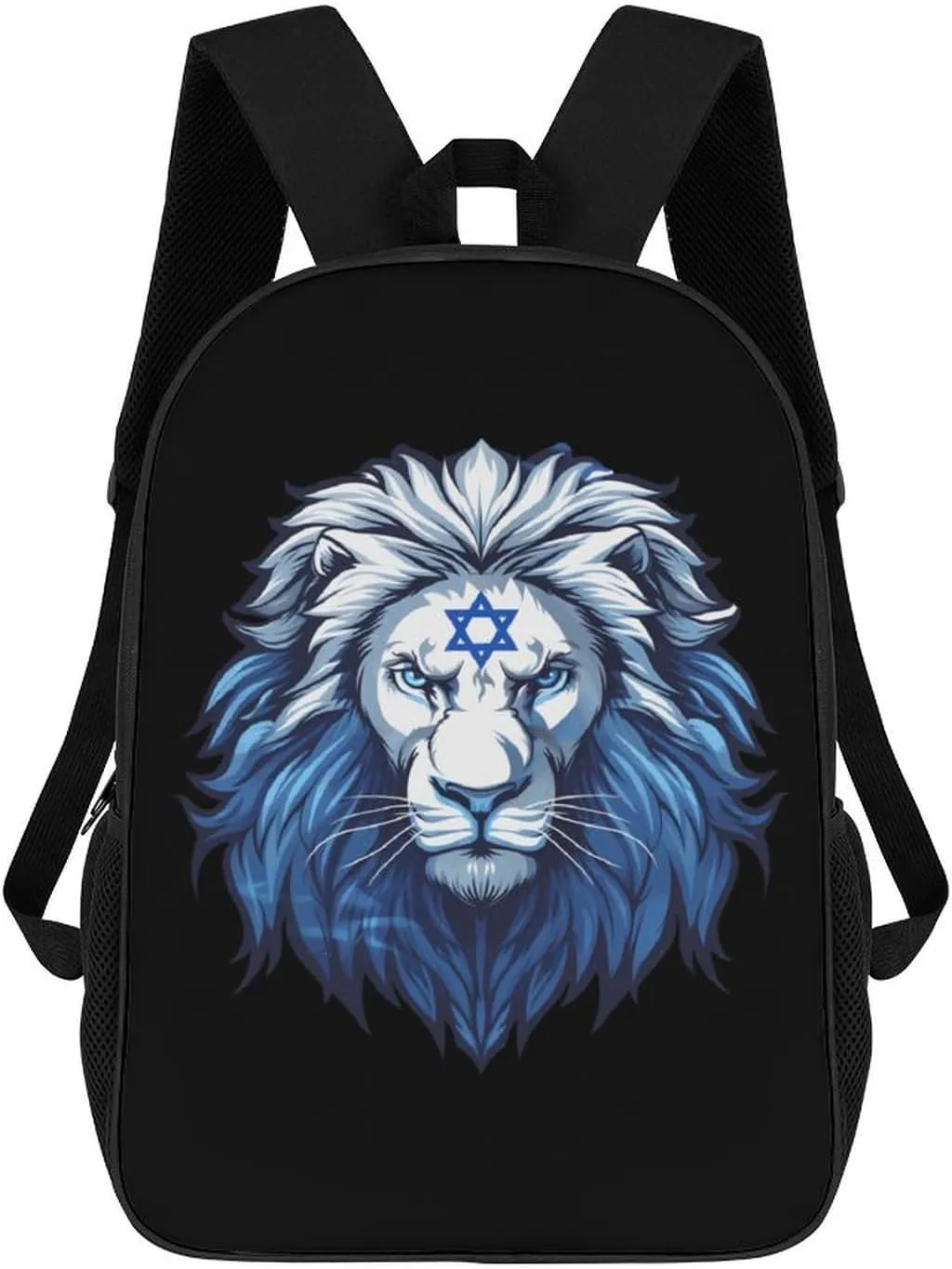 Flag of Israel Lion Jewish Israel Flag Laptop Backpack for Men Women 17 Inch Travel Computer Bag Lightweight Daypack