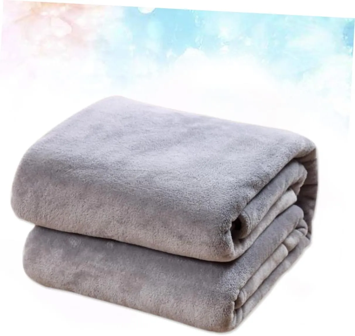 Flannel Fleece Blanket Soft Silver Grey Cozy Bedding for Home Use Lightweight Warm for Camping and Backpacking Stylish Decor for Any