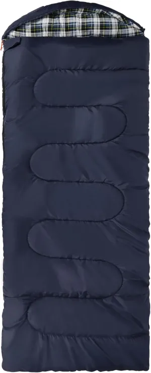 Flannel Sleeping Bag for Adults, Waterproof Cold Weather & Warm Camping Sleeping Bag with Compression Sack, 3 Season Trip Warm Envelope Sleeping Bag for Camping, Hiking, Backpacking, Outdoors