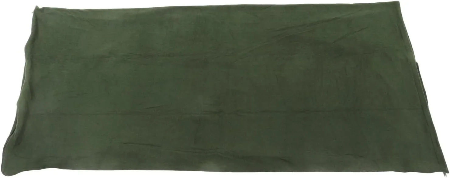Fleece Sleeping Bag for Camping and Travel Comfortable AntiPilling Fleece Fabric OD Green Sleeping Bag Liner for Adults Portable Warm Outdoor Hiking Climbing Sleeping Bags