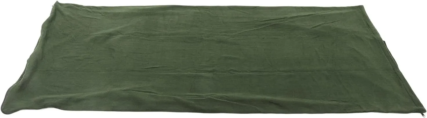 Fleece Sleeping Bag for Camping and Travel Comfortable AntiPilling Fleece Fabric OD Green Sleeping Bag Liner for Adults Portable Warm Outdoor Hiking Climbing Sleeping Bags