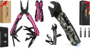 FLISSA 16-in-1 Pink Multi Tool Pliers and FLISSA 13-in-1 Multi Tool Wrench