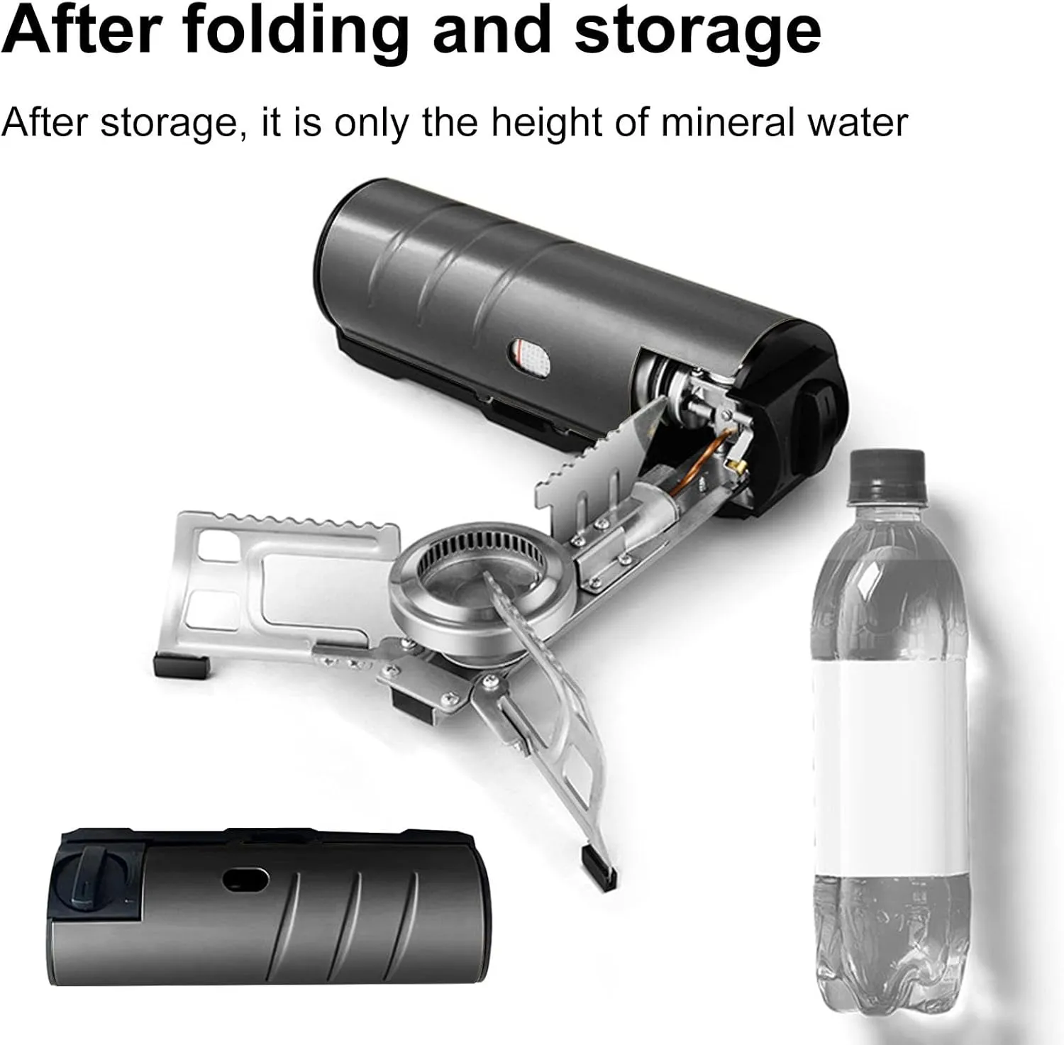 Foldable Camping Stove with Storage Bag - Metal Camp Stove 2600w | 3 Gears Adjustable Camp Travel Stove | Portable Stove | Outdoor Stove for Picnic Backpacking Hiking Adventure Home Travel