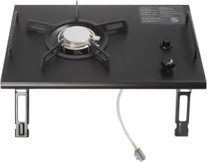 Foldable Gas Stove Stainless Steel Barbeque Gas Grill Tabletop Camping Cooking Stove Camping Equipment Supplies for Outdoor Activities Garden Party